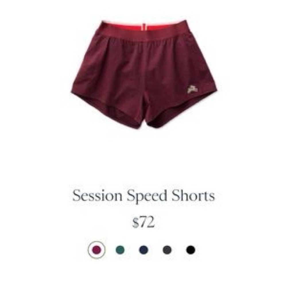 Tracksmith Session Speed Shorts in Burgundy size S Men